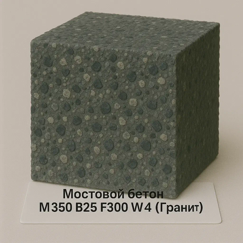 Мостовой бетон М350 B25 F2 300 W8